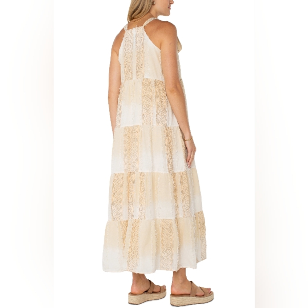 NEW! Liverpool Los Angeles Tie Strap Easy Fit Woven Maxi Dress w/ Pockets! - Picture 6 of 11